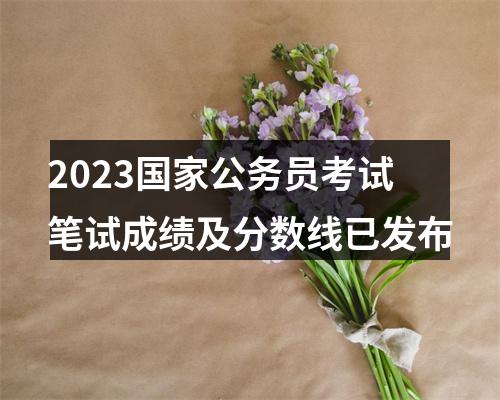 2023国家公务员考试笔试成绩及分数线已发布 图片