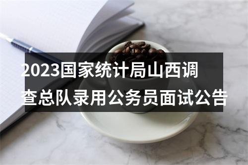 2023国家统计局山西调查总队录用公务员面试公告 图片