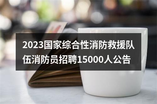 2023国家综合性消防救援队伍消防员招聘15000人公告 图片