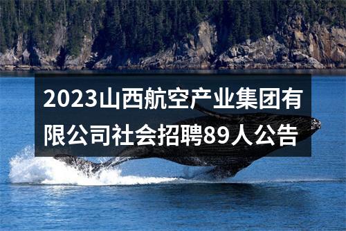 2023山西航空产业集团有限公司社会招聘89人公告 图片