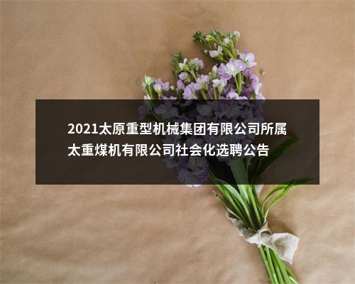 2021太原重型机械集团有限公司所属太重煤机有限公司社会化选聘公告 图片